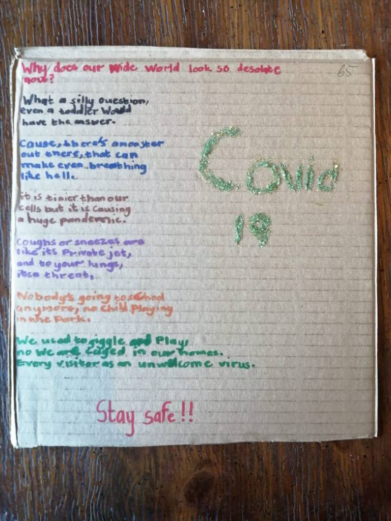 The Corona Virus, Charlene, Age 12, Kassiesbaai, Arniston, South Africa