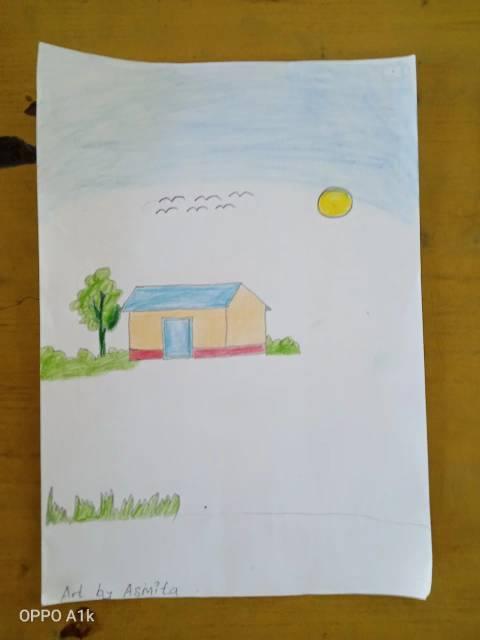 Ashmita BC, 16, Art By Children from "Children's Peace Home", Nepal 