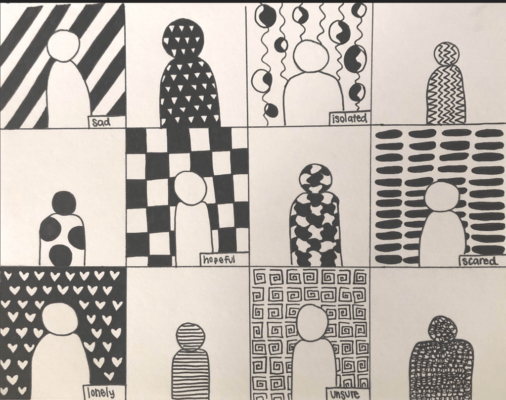 'Quarantined Zoom Meeting", Gabrielle Rochon, 16, Seattle, USA