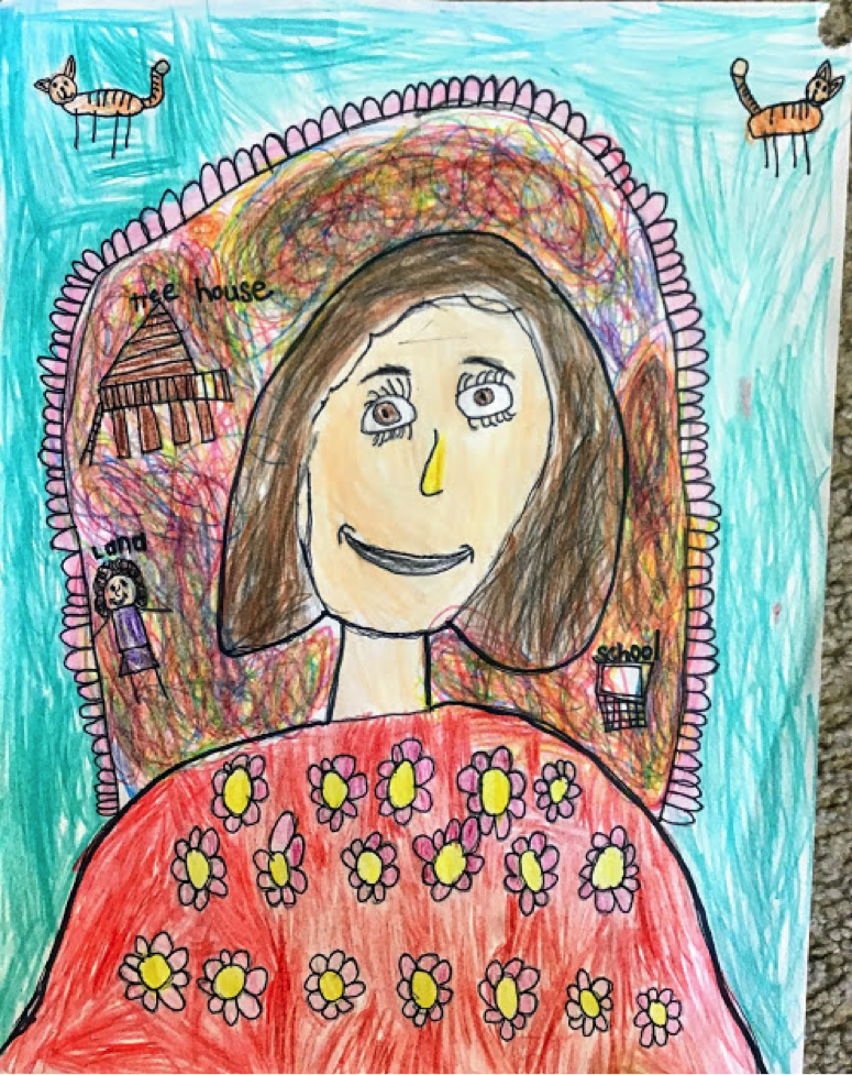 "Self-portrait"by Lauren D., 7, USA